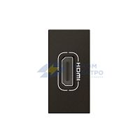 Розетка 1мод. HDMI Mosaic со шнуром черн. Leg 079478L