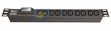 Блок розеток для 19дюймовых шкафов; 8 розеток IEC60320 С13; автомат защиты DKC 1РR519IEC8CBC14